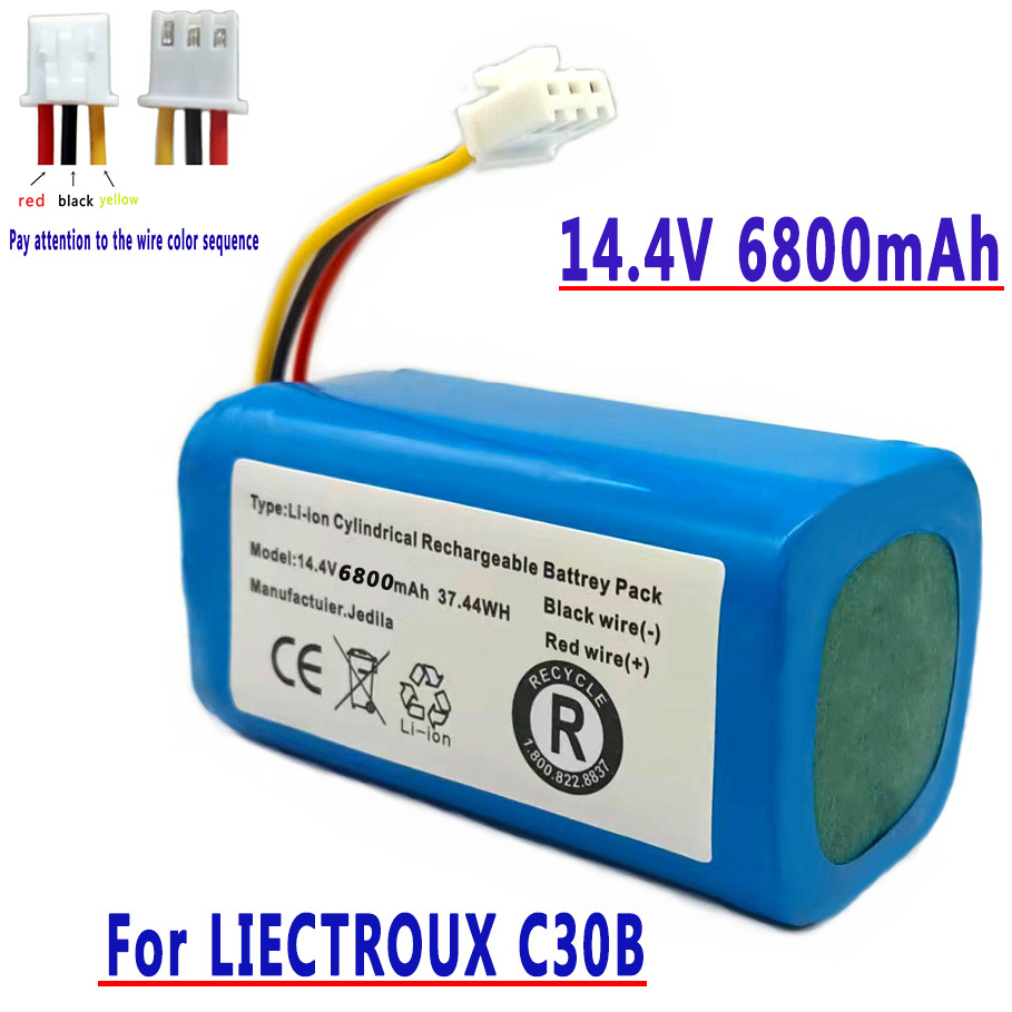 Voor C30B Hoge capaciteit originele batterij voor Liectroux C30B Robot Vacuum Cleaner, 12800mAh, Lithium Cell, /Pack