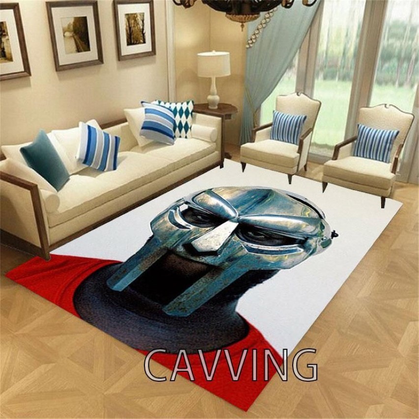 Carpets MF DOOM 3D Tapis de flanelle imprimés antidérapant grand tapis tapis décoration maison pour le salon décor 192d
