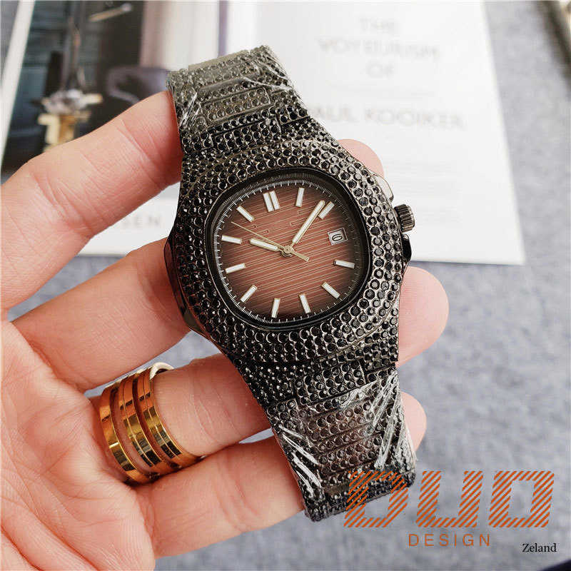 Pass diamond test Luxury Jewelry Watch Moissanite watch Full Diamond VVS 2024 Designer Classic Watch Sapphire mirror High quality Original With box