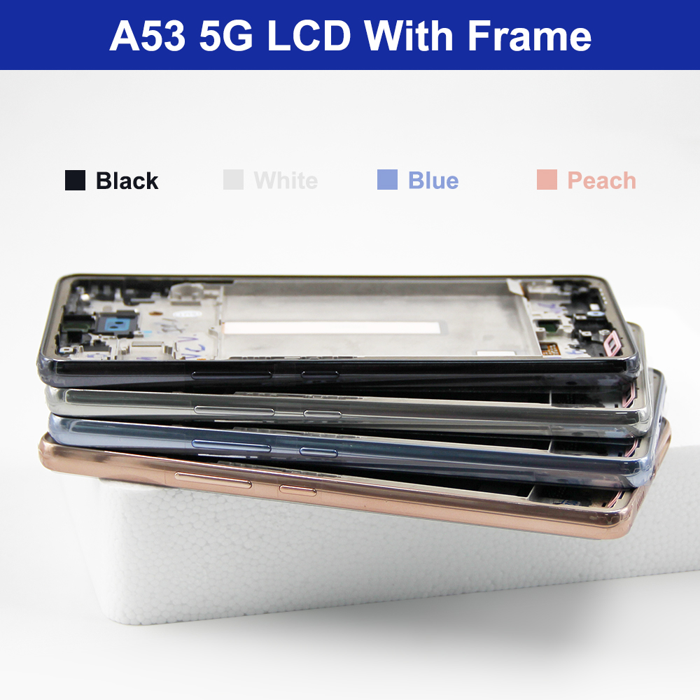 6.5 '' TFT A53 5G Замена экрана для Samsung Galaxy A53 5G A536 A536B A5360 Дисплей Digital Display с кадром с кадром с кадром