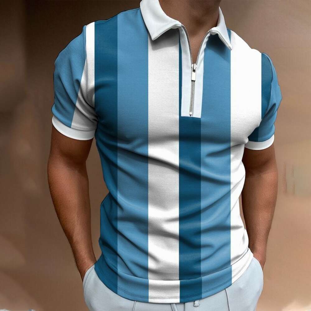 Loose T-Shirt Männer Designer Polo Shirt Daily Street Trendy 2024 Sommer Neue Mode Casual Plus Size Man Digital bedrucktes Polo-Shirt mit Reißverschluss Alle Farben verfügbar