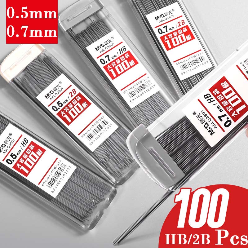 0,5/0,7 mm Leads de lápis mecânicos 2B/HB Rod de lápis automática RELEFIL