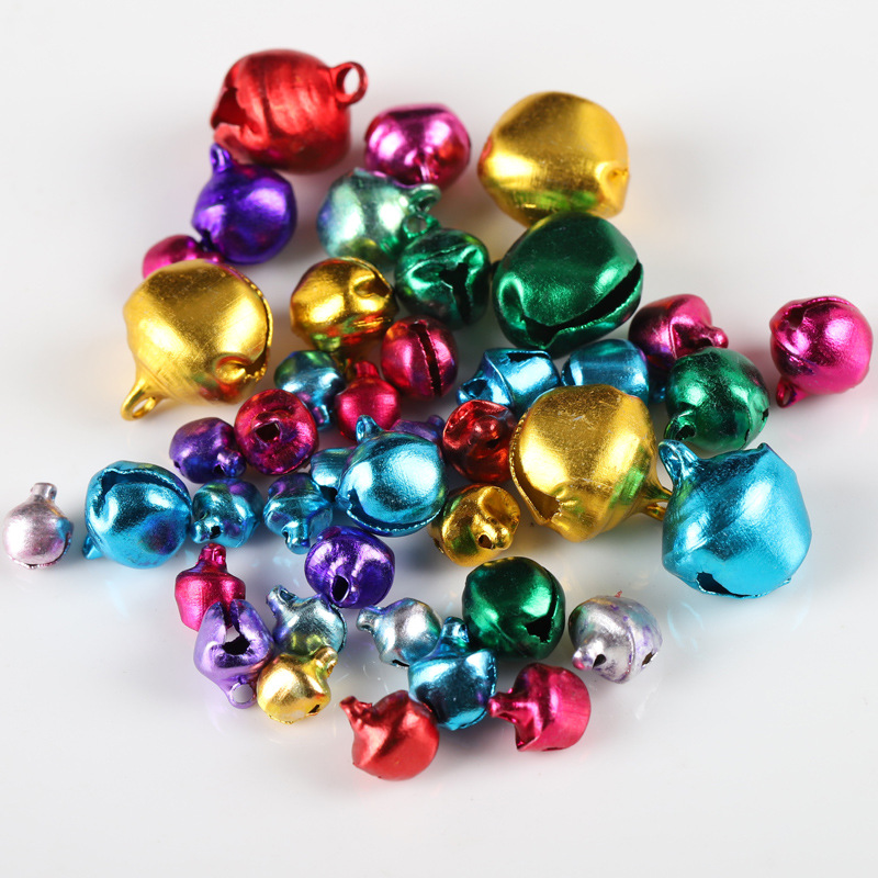 6/8/10/12/14mm Multicolor Bell Christmas Jingle Bells Perles lâches DIY CARALS MAIN MAIN