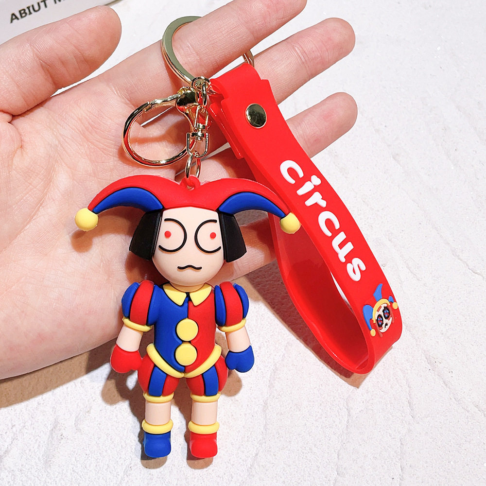 أزياء الرسوم المتحركة فيلم Keychain Character Rubber و Key Ring لسلسلة مفاتيح المجوهرات على ظهره 083561