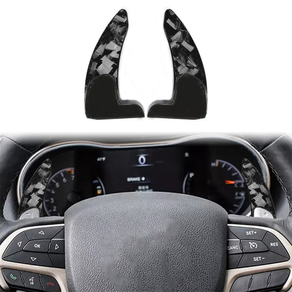 Para jeep grand cherokee volante centro controle modificado acessórios de fibra carbono vermelho/preto/forjado shift paddle extensor peças de automóvel