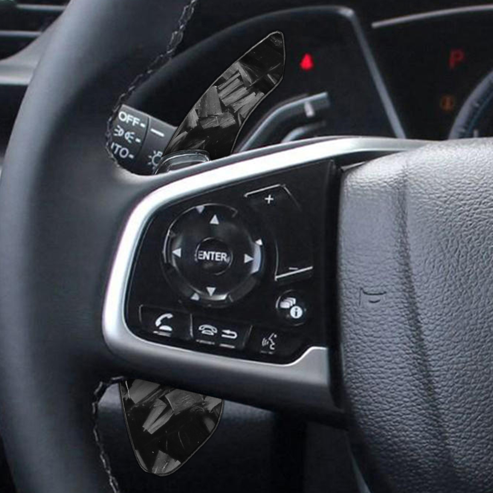 Für Honda CIVIC 20 16-20 22 Carbon Paddles Lenkrad Paddle Shift Verlängerung Schalthebel Auto Aufkleber