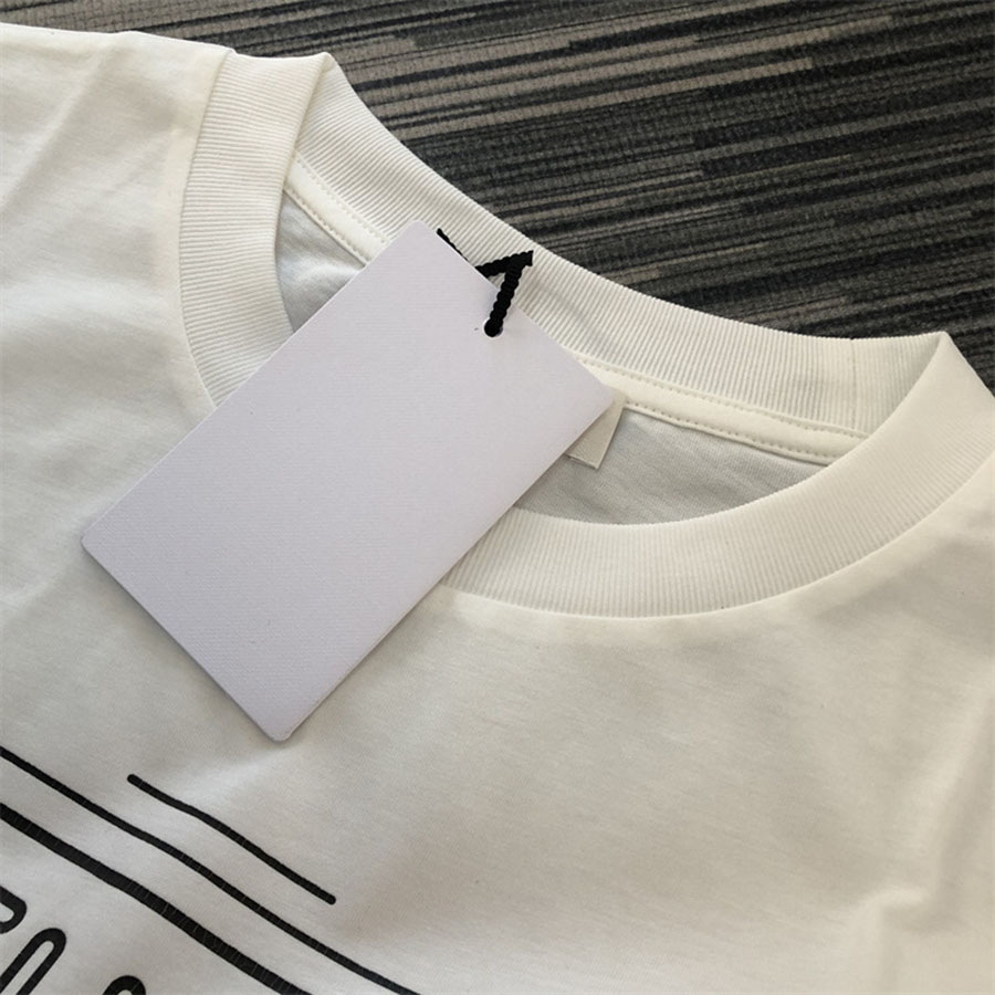 Camiseta feminina designer camisas high street carta impressão respirável camisa unissex