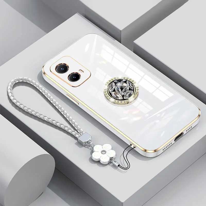 Obudowy telefonu komórkowego G53 5G Case Luksusowy pierścień diamentowy dla Motorola Moto G54 G84 G42 G23 G73 z smyczką G 53 2442