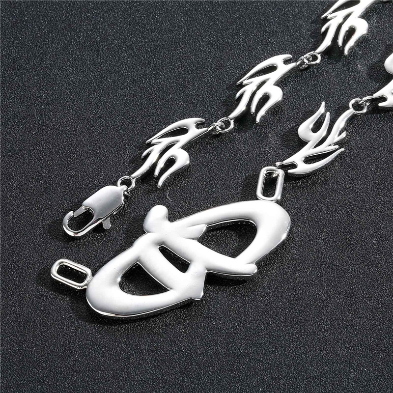 Hip Hop Power Necklace Swallow Micro-inmatad Zirconia Personlig herr trendiga varumärke Rapper Nisch Hip-Hop-halsband