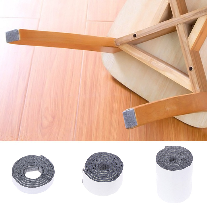 100cm/Roll Felt Furniture Leg Pad Anti Slip Floor Protector Self Adhesive Wear-resisting Chair Table Cabinet Feet Sticker Mat