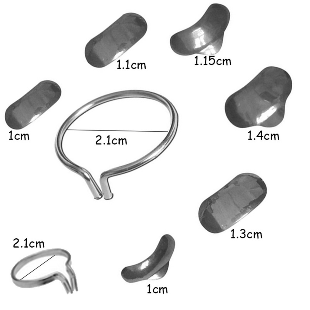 / box Matrice de section dentaire Système contourné Matrix dentaire Kit complet Ring Spring Matrices Clital Matrices Band outils de dentisterie