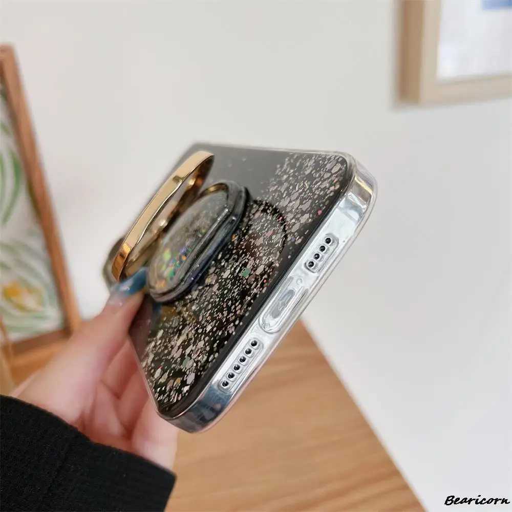 Casos de telefone celular Chapeamento Quicksand Perfume Holder Glitter Soft Case para Huawei P8 P9 P10 P20 P30 P40 Lite E P50 Pro P Smart Z S Plus Capa 2442