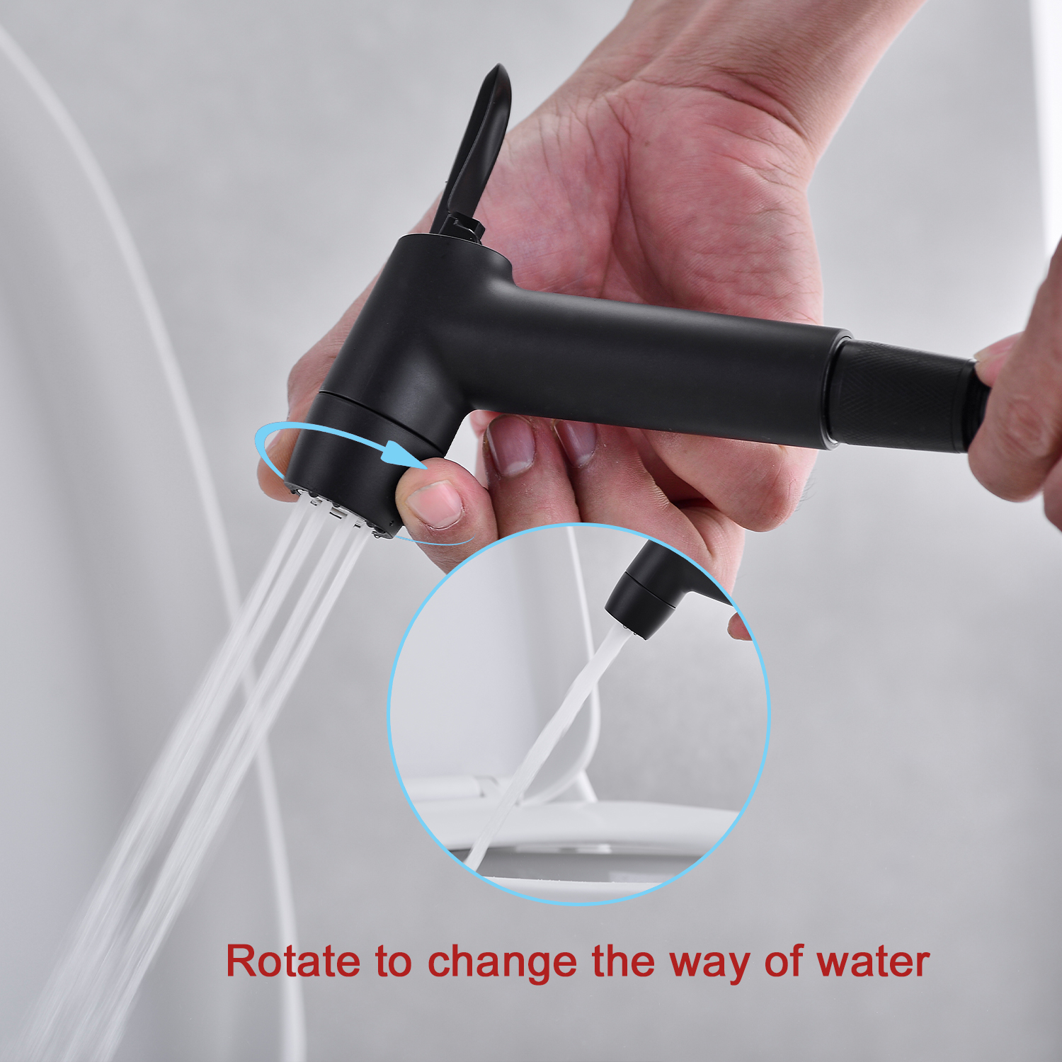 Black Handheld Toilet Bidet Set or Bidet Sprayer Accessories Black Bidet for Bathroom Kitchen Garden Hand Sprayer Shower Jet