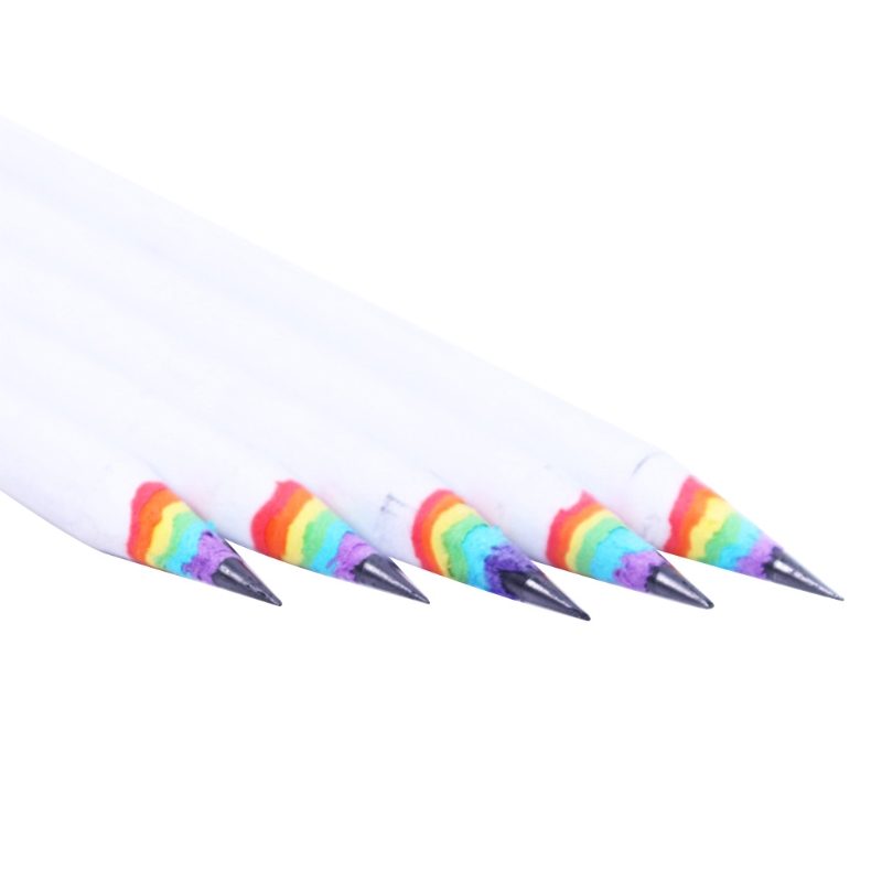 5 szt. Rainbow Pencil 2B Black White Ruit Creative Personality Student Pencil Pencil Rainbow Pencil