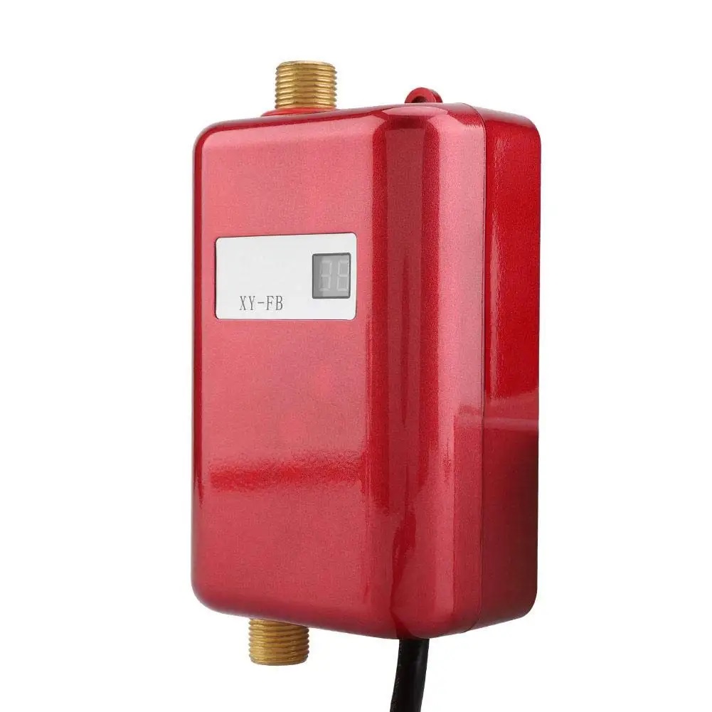 Electric Water Heater Instant Tankless Water Heaters 110V 220V 3 8KW Temperature display Heating Shower Universal 3800W Home & Gar2455