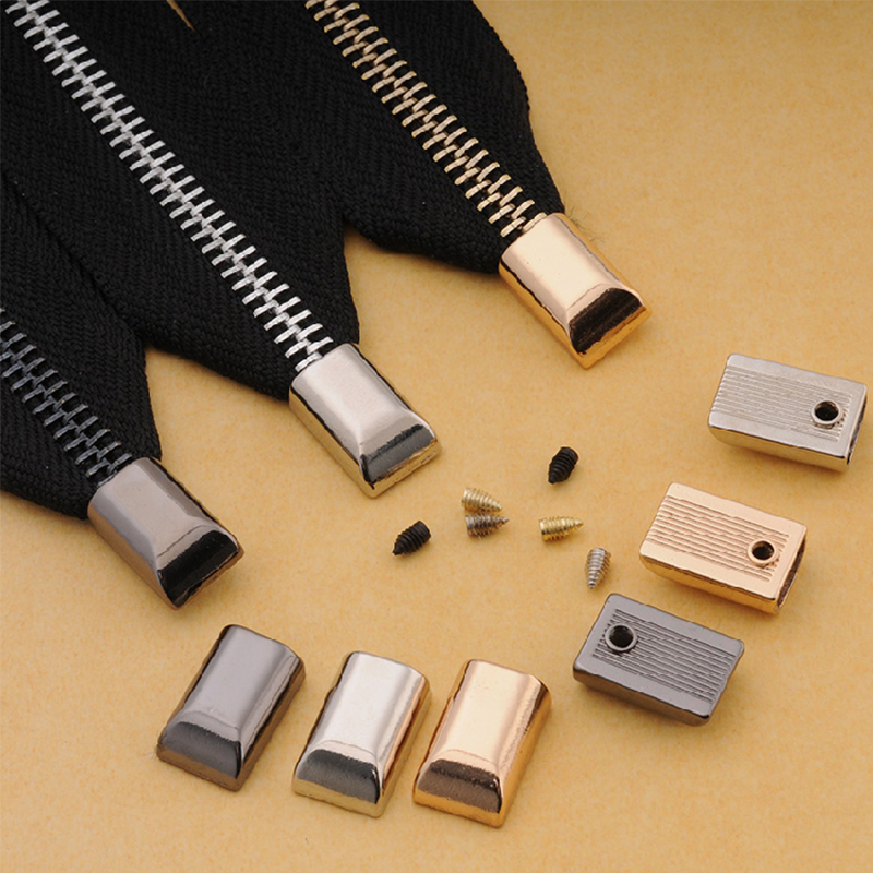 17mm 14mm Metal Zipper Stopper Zipper Tail Clip Stop Tail Plug Head with Screw DIY bag Leather Hardware Leather Craft