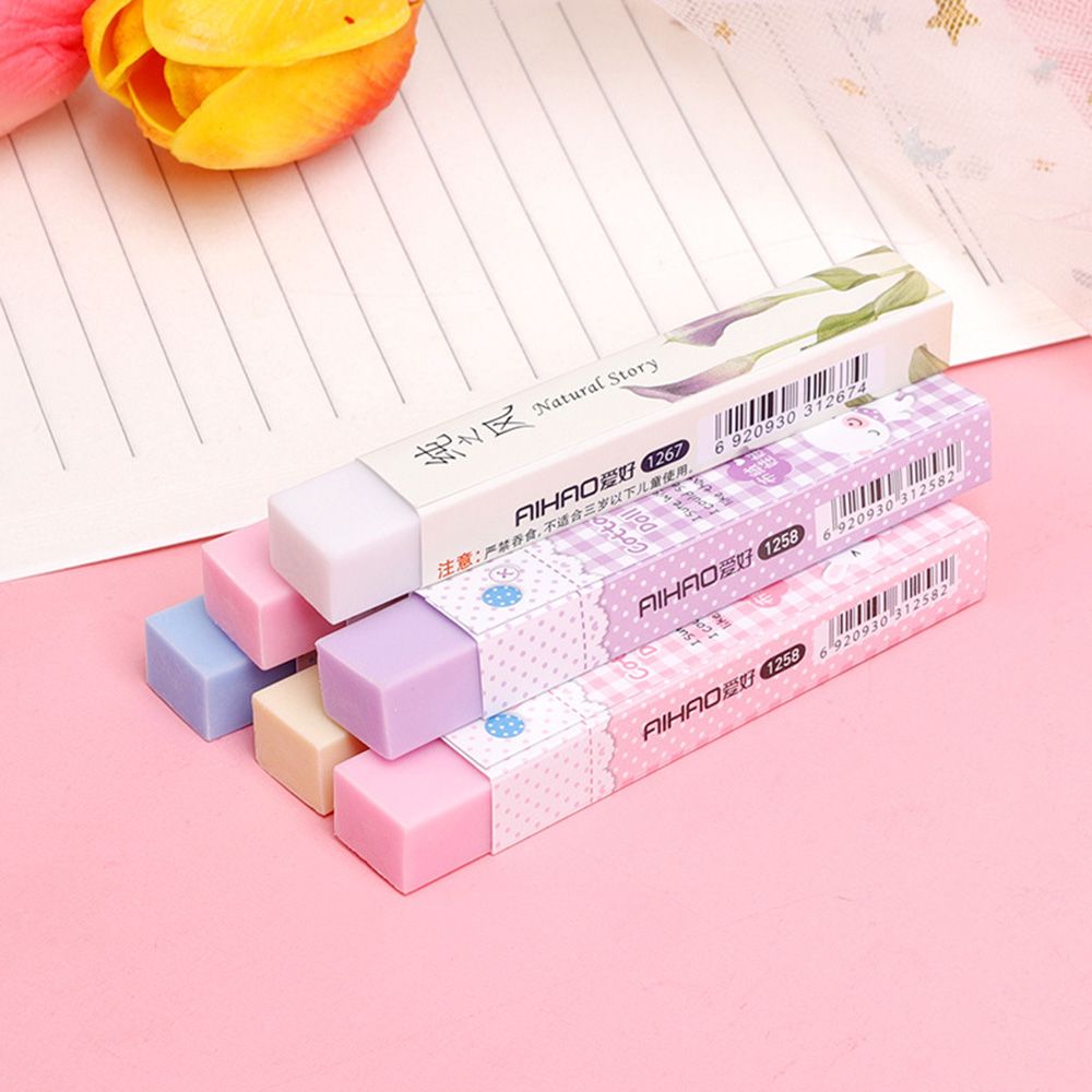 1 st lång remsa Eraser Creative Stationery Eraser för barn Nyhet Kawaii Eraser Skrivning Ritning Erasers School Office Supplies
