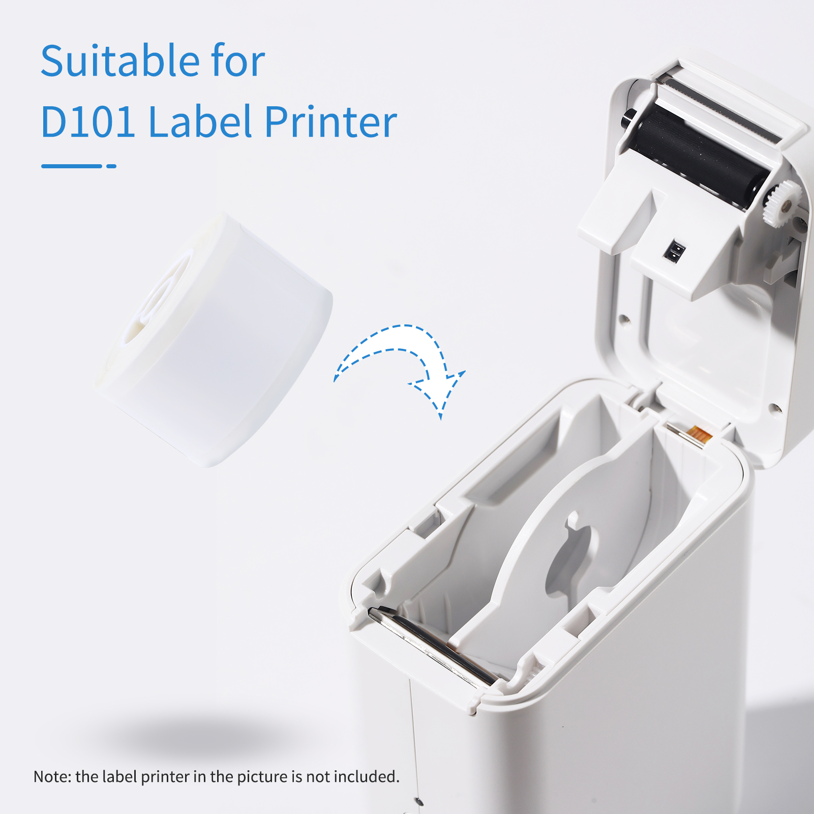 Papier à étiquette de câble thermique pour D101 Étiquette imprimante Code à barres Bargodes Nom des étiquettes vides Étiquettes étanches résistantes à la déchirure 25x60 mm