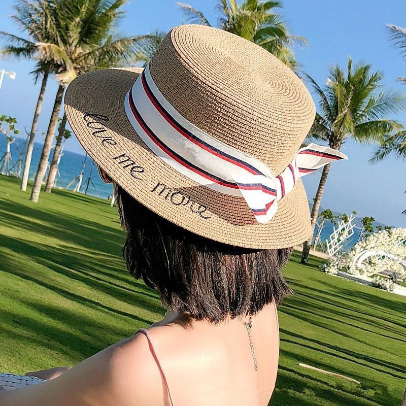 Summer Beach Sun Hat Womens Wide Brim Hatts Women Holiday Travel Hat Woman Fashion Straw Cap Flat Breim Small Caps