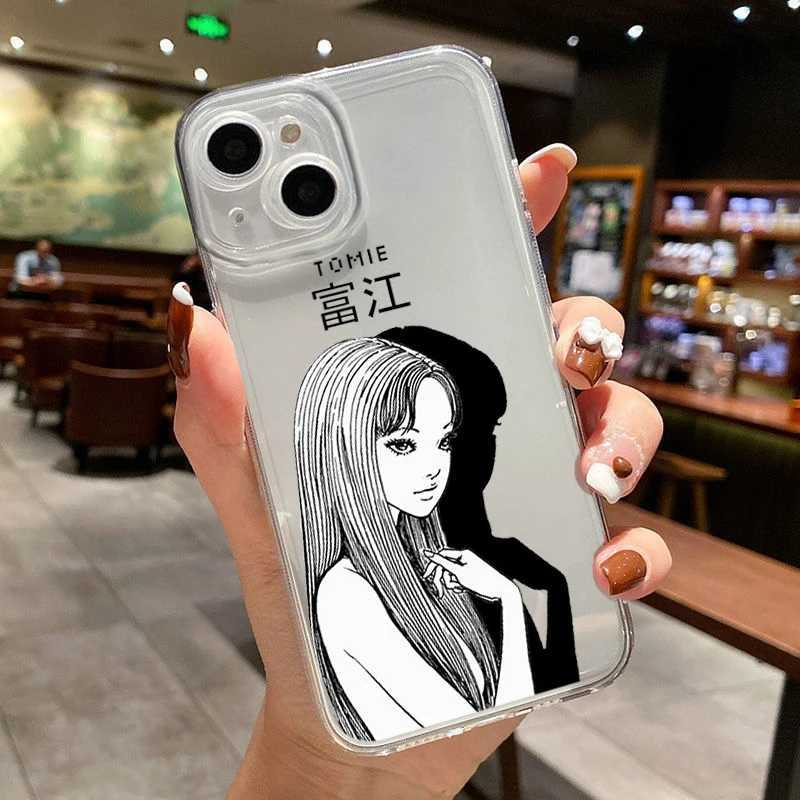 Handyhüllen Junji Ito Collection Tees Horror Cover für iPhone 11 12 13 14 15 Pro Max X XR XS 7 8 Plus Weiche Silikon-TPU-Hülle 2442