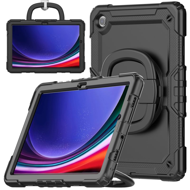 Casos de robô para robôs de choque segura para crianças híbridas Casos de serviço pesado de serviço pesado 360 Rotatable Grip Stand Kickstand para Samsung A7 Lite A8 10.5 A9 Plus S6 Lite S7 S8 S9 FE