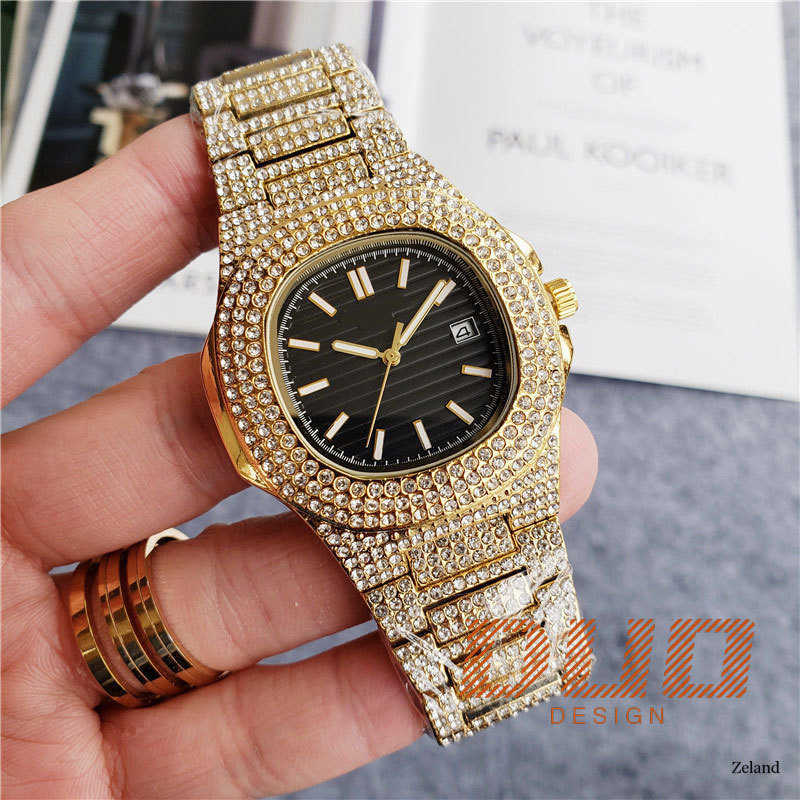 Pass diamond test Luxury Jewelry Watch Moissanite watch Full Diamond VVS 2024 Designer Classic Watch Sapphire mirror High quality Original With box