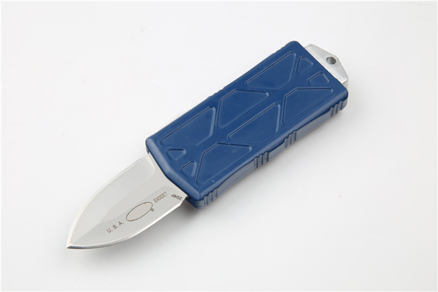 Kleiner fliegender Fisch direkt aus 204P Exocet-Messer Automatisches Bounty Hunter-Aluminiumlegierungs-CNC-Auto-Wallet-Messer Mini-LuDt-Hawk-Taschenmesser