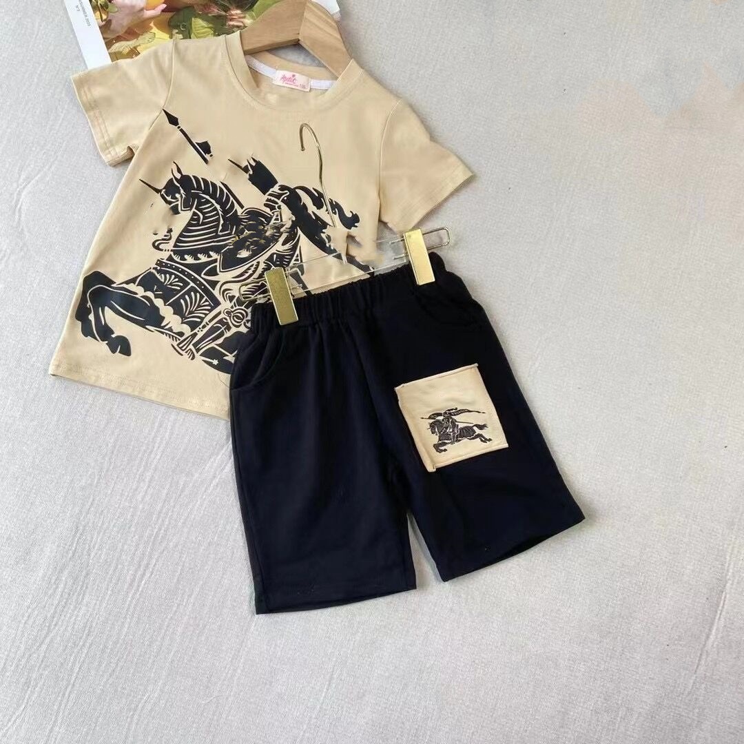 Designer Children Clothes Set Fashion Kids Letter Printed Short Sleeve Shirts With Shorts 2st Children Children Cotton Casual Outfits S1287