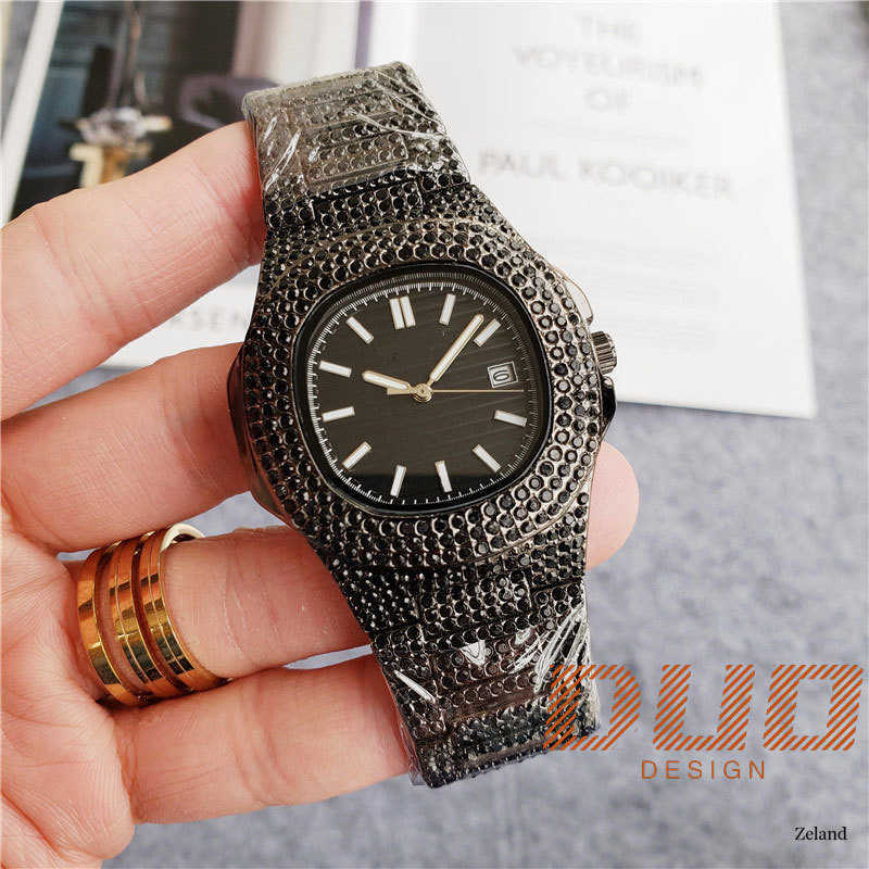 Pass diamond test Luxury Jewelry Watch Moissanite watch Full Diamond VVS 2024 Designer Classic Watch Sapphire mirror High quality Original With box