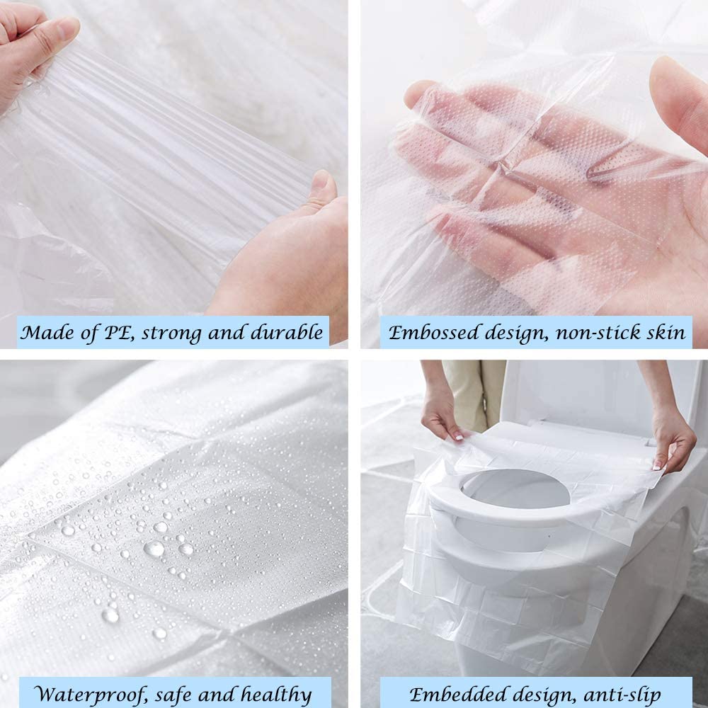 Disposable Plastic Toilet Seat Cover Portable Safety Travel Bathroom Toilet Paper Pad Bathroom Accessory