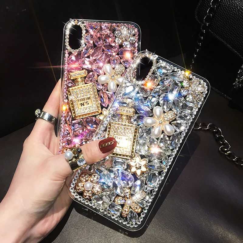 Custodie cellulari Custodia di lusso con strass con diamanti Samsung Galaxy A21S A10S A11 A90 A81 A50 A70 A51 A71 5G Pearl Crystal 2442