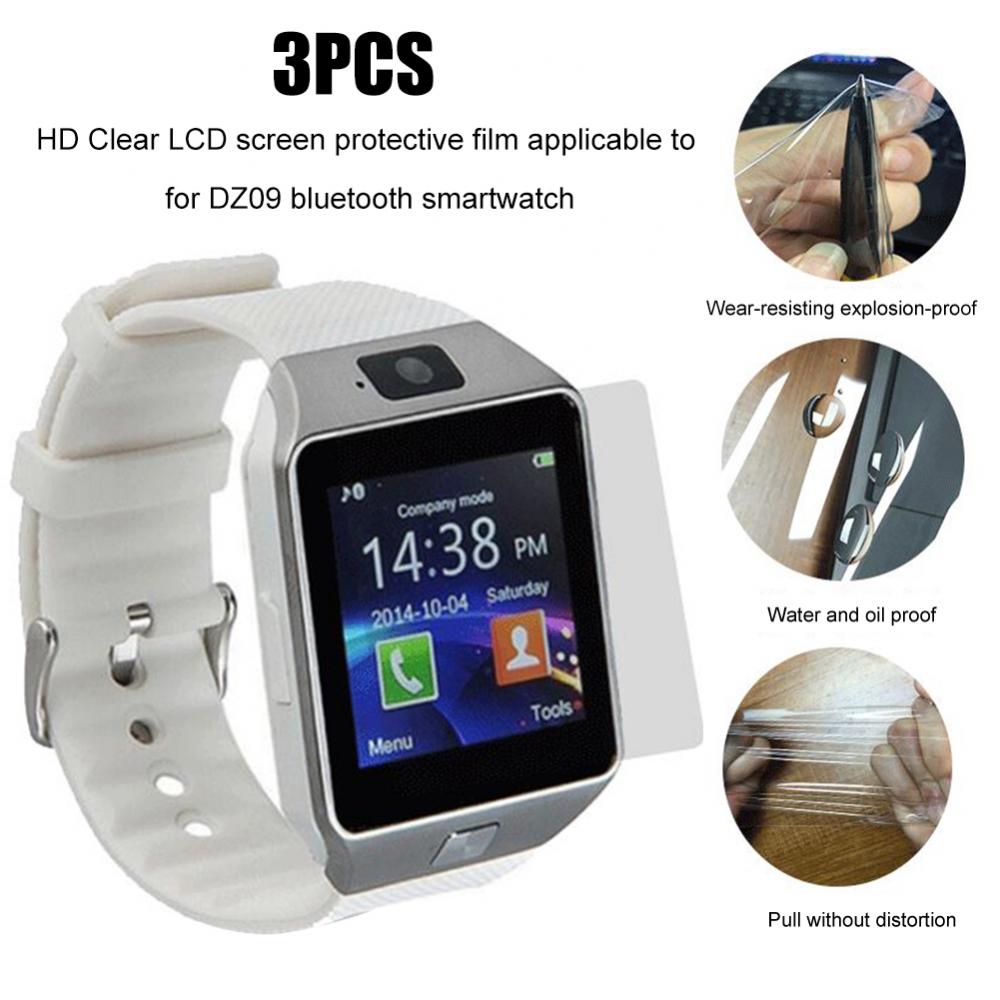 / SET HD CLEAR LCD ÉCRANSE FILM pour DZ09 Bluetooth Smart Watch Front Film Sticker