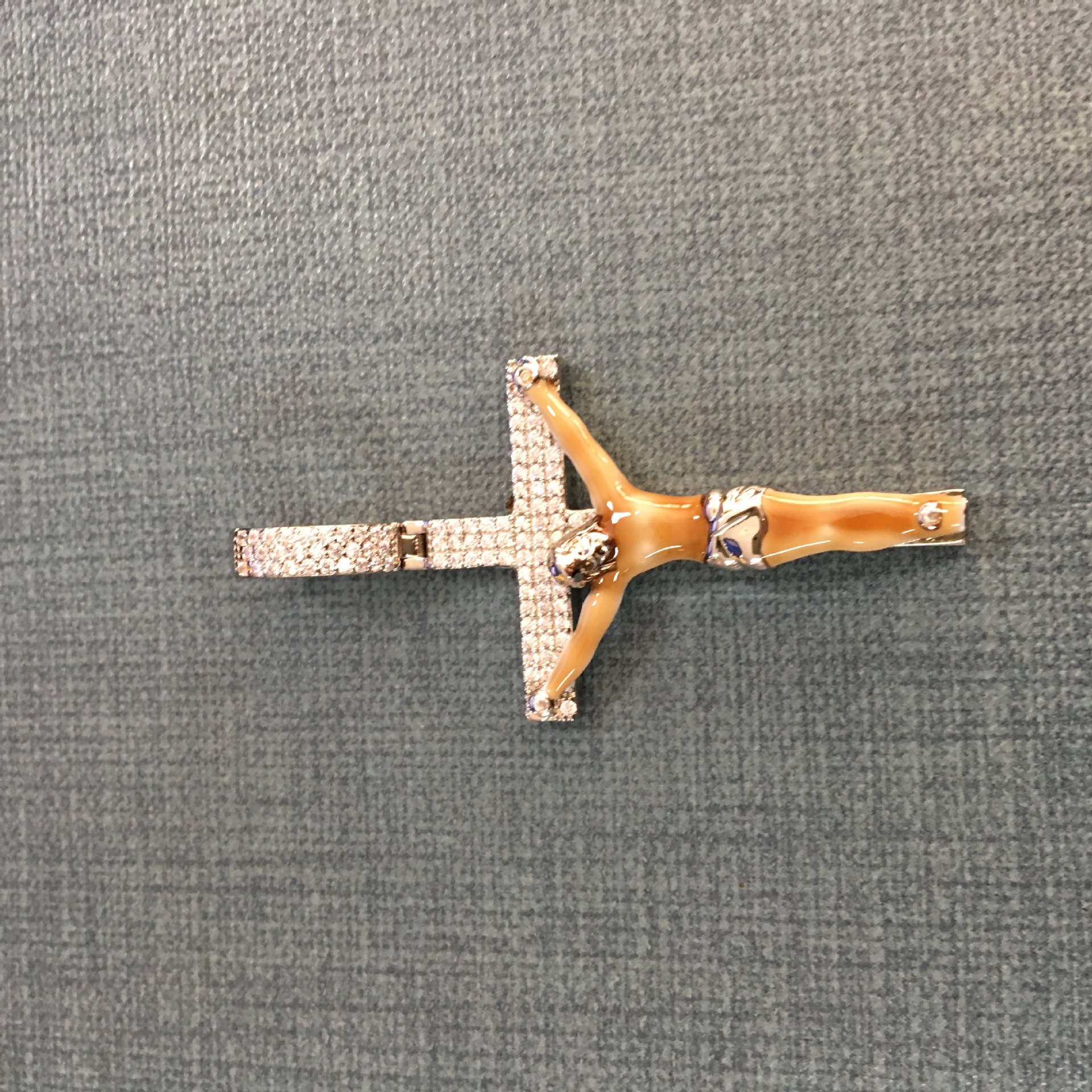 Hip Hop lodowane CZ Enamel Cross Diamond wisiorek prosty retro modny naszyjnik męski