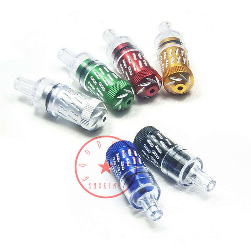 Latest Mini Colorful Aluminium Alloy Pipes Tube One Hitter Portable Herb Tobacco Filter Silver Screen Smoking Cigarette Holder Handpipe Nipple Style Tip