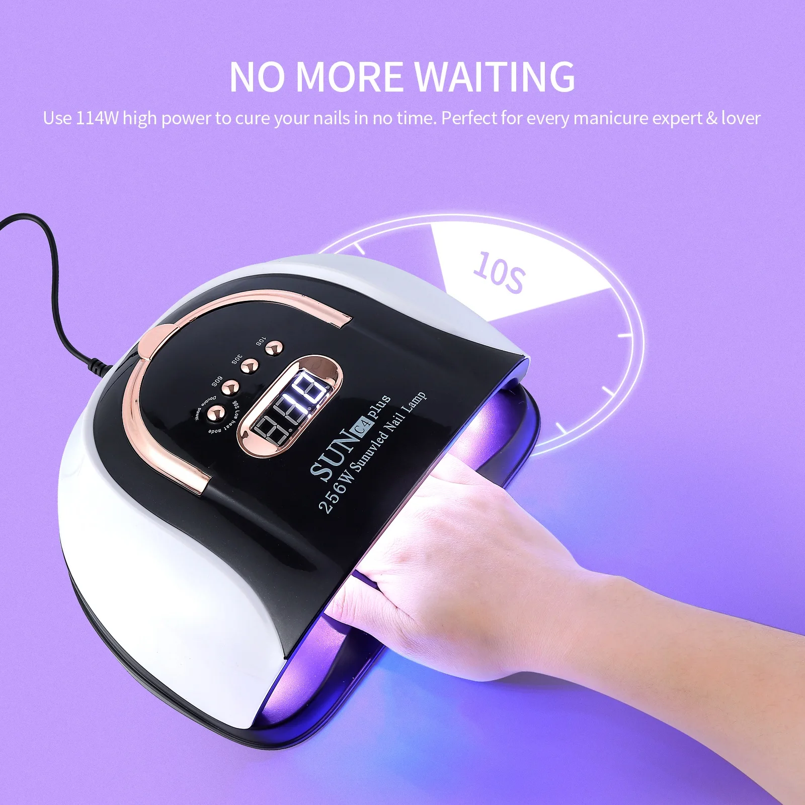 Kits 114W Sécheur à ongles LED Manucure Hine Séchage rapide Tous-nail Gel Screen Smart Capteur LAMPE NOI