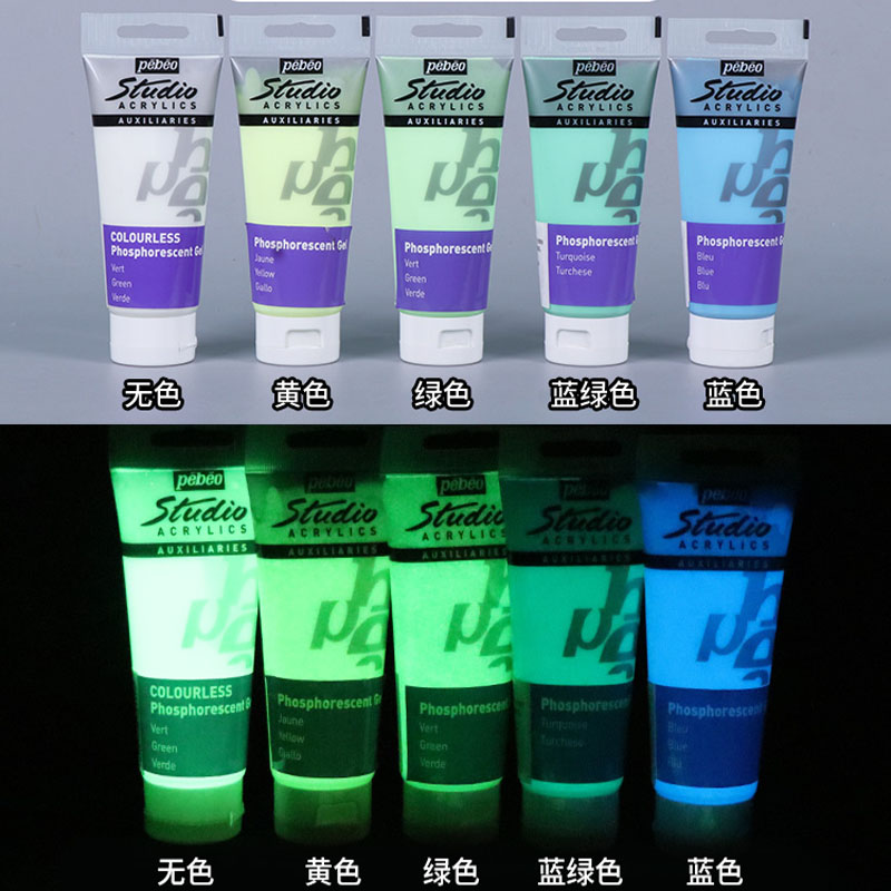 Pigmento acrilico da 100 ml di colla luminosa Crea creativa GUI Fluorescente tonificata fatta a mano MEDIA IN MEDIO IMPERAMENTO IMPRESSIONE LUMINA