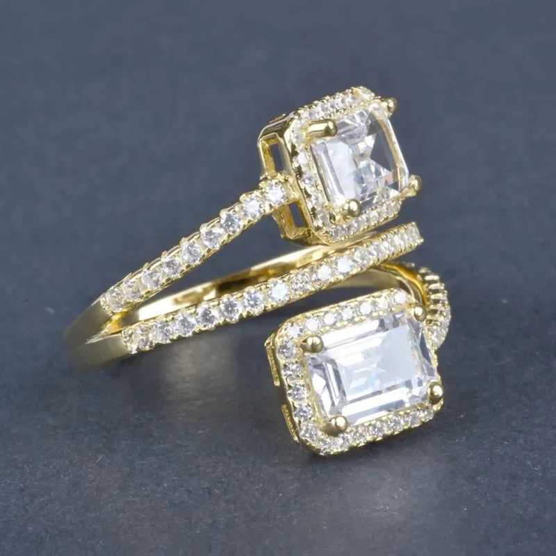 обручальные кольца Caoshi Стильные великолепные кольца пальцев для женщин геометрические украшения циркония для свадебной вечеринки