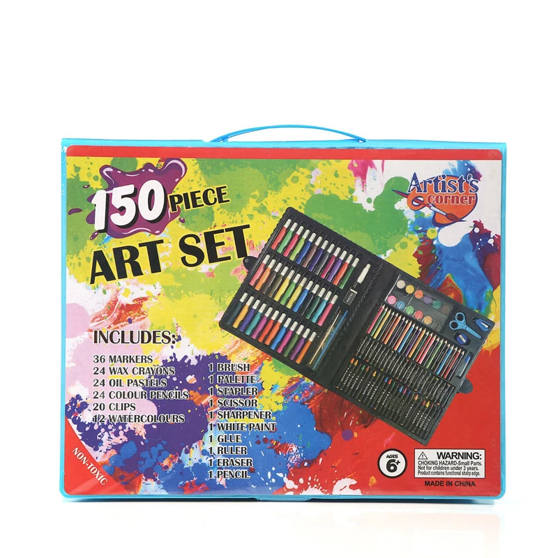 Crayons ezone / set kids crayon ensemble aquarelle crayon couleur crayon étudiant art peinture papeterie brosse cadeaux d'anniversaire d'enfants