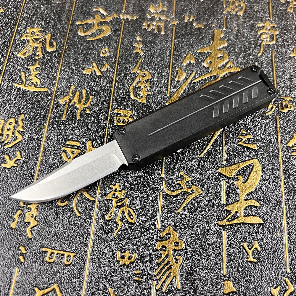 Nuovo arrivo A6722 Coltello tattico automatico di piccole dimensioni D2 Stone Wash Blade CNC Aviazione Aviazione Manico in alluminio GUILA DI ALLOUS