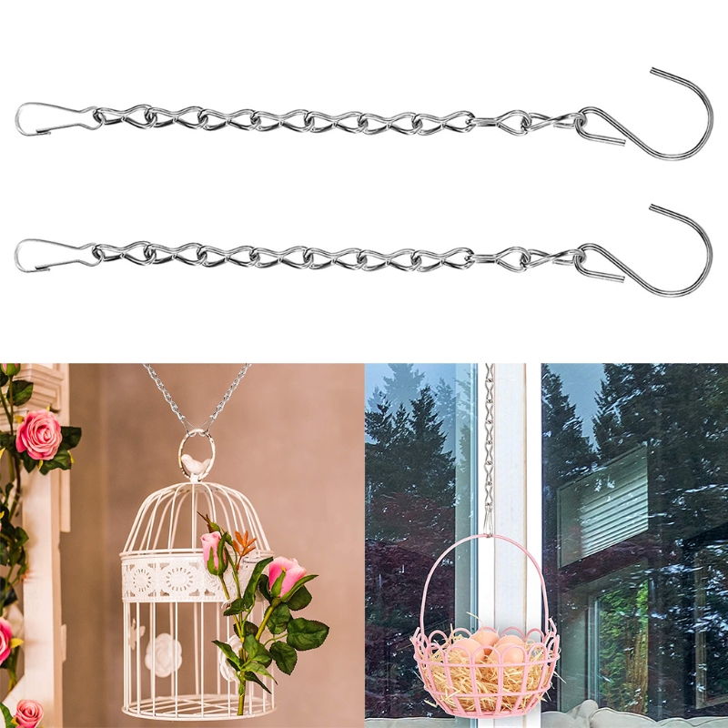 Hanging -Ketten für Blumenkorbkorb Vogelfuttermittel Pflanzer Laternen Ornamente 24 cm/50 cm/90 cm Garten Pflanzenbügel