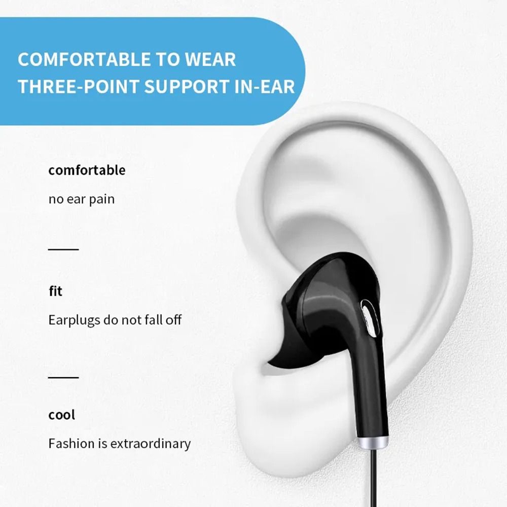 Wired Earphone 3.5mm In-Ear Control Sport Headset With Mic Wired Headphones For Xiaomi Redmi Note 9 Pro 8 7 6 Poco X3 M4