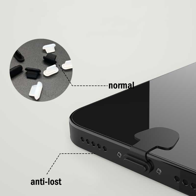 Pride de poussière de port de charge anti-permante pour Type C iOS Tapé-C Téléphone Protecteur à poussière pour Apple iPhone Xiaomi Samsung S22 iPad