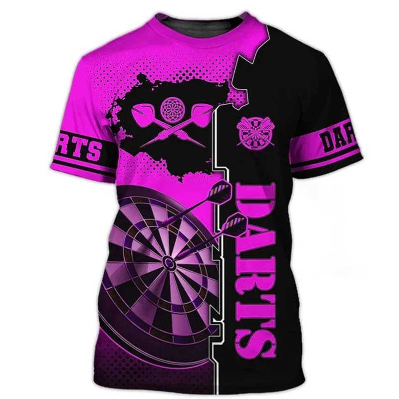 Men's T-Shirts Darts Game Mens Fashion T-shirts Short Sleeve 3d Printed Street Style T Shirt Summer Dart Turntable Graphic Hip Hop Casual Tops 2443