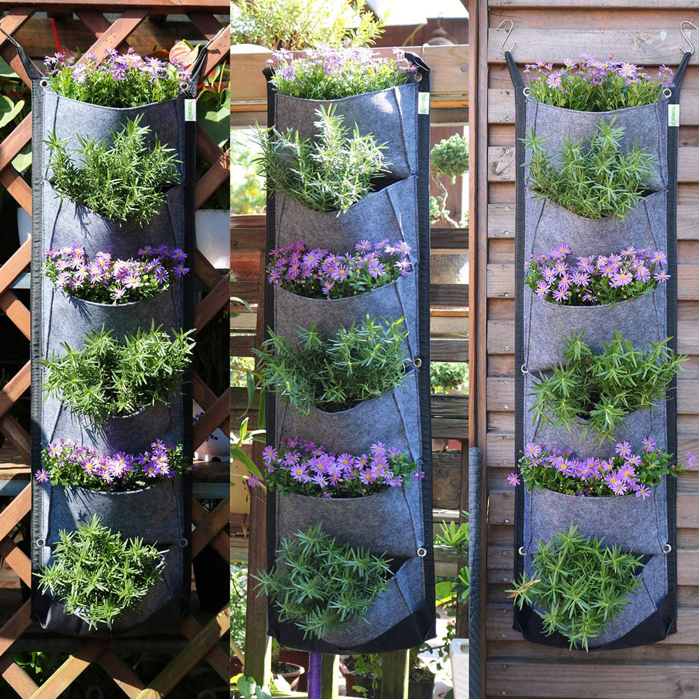 6 poches 107x30 cm Green Vertical Jardin Planter Planteur Mur Mur