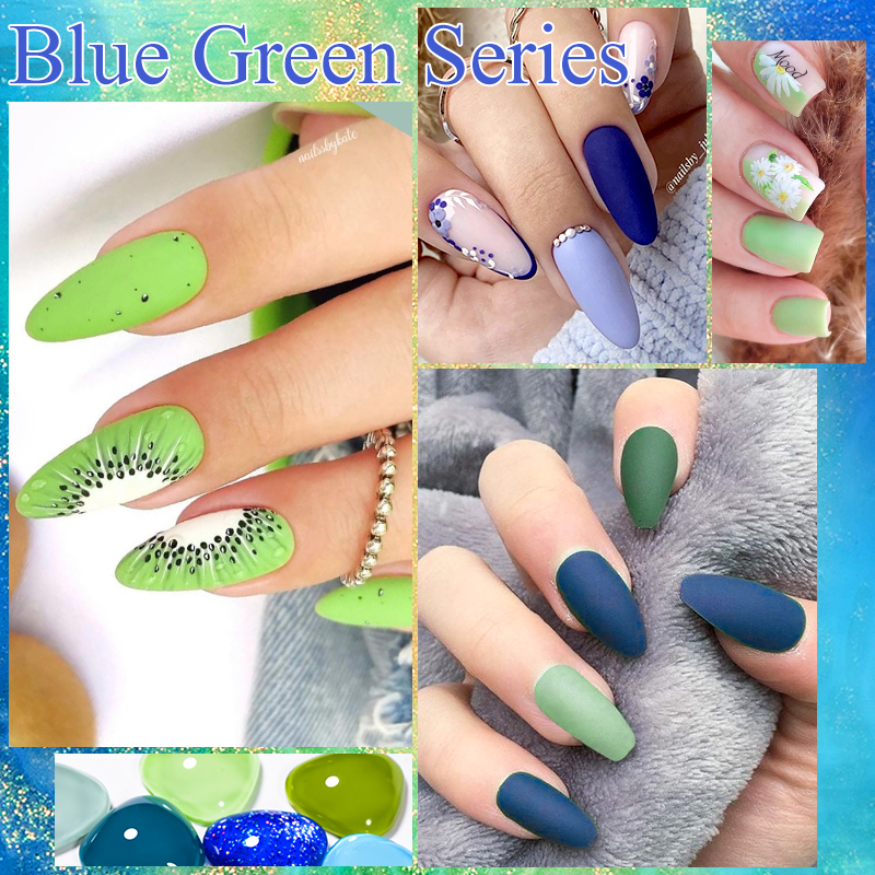 Mtssii Nail Polish Set 16/25/Blue Green Color Gel Semi Permanent Soak Off Uv Led Vanish With Nail Art Lamp Manicure Set