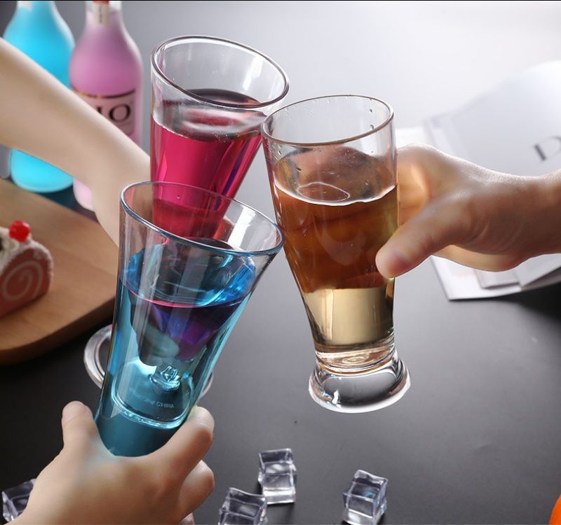 Tasse de cocktail en acrylique verres à vin incassable maison de mariage maison gobelett jus de jus de jus de bois à bois à bois outils outils