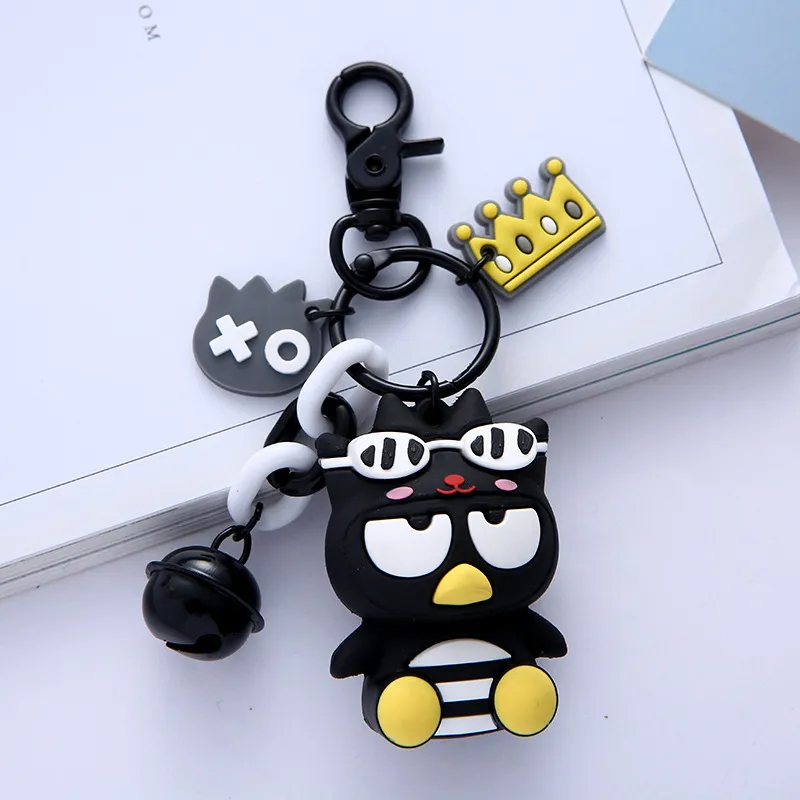 Cross dressing Cute Kuromi Cartoon Doll Keychain Pendant Paint Keyring Creative Gift