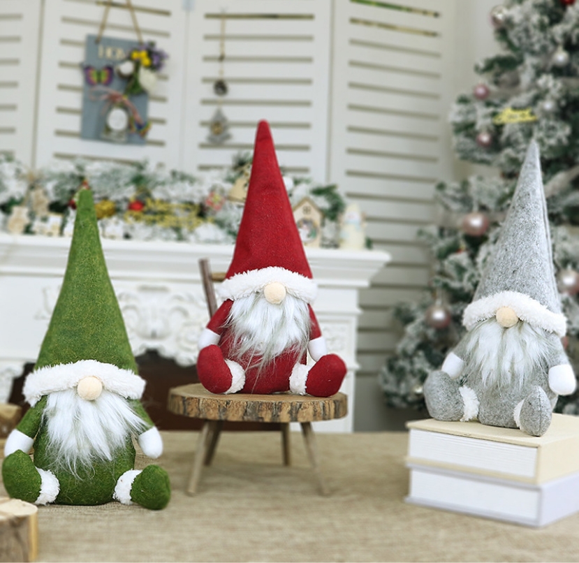 Christmas Decorations Old Man No Face Doll Showcase Showcase Christmas Decorations Nordic Style Decorative Dolls