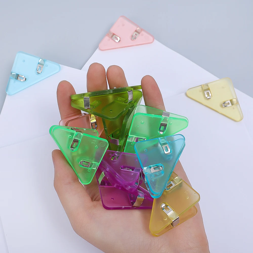 Portable Mini Binder Clips Presque Papier Paper Triangle Clips Fichier Fichier Fichier Student Storage Organisateur Organisateur Office Supplies