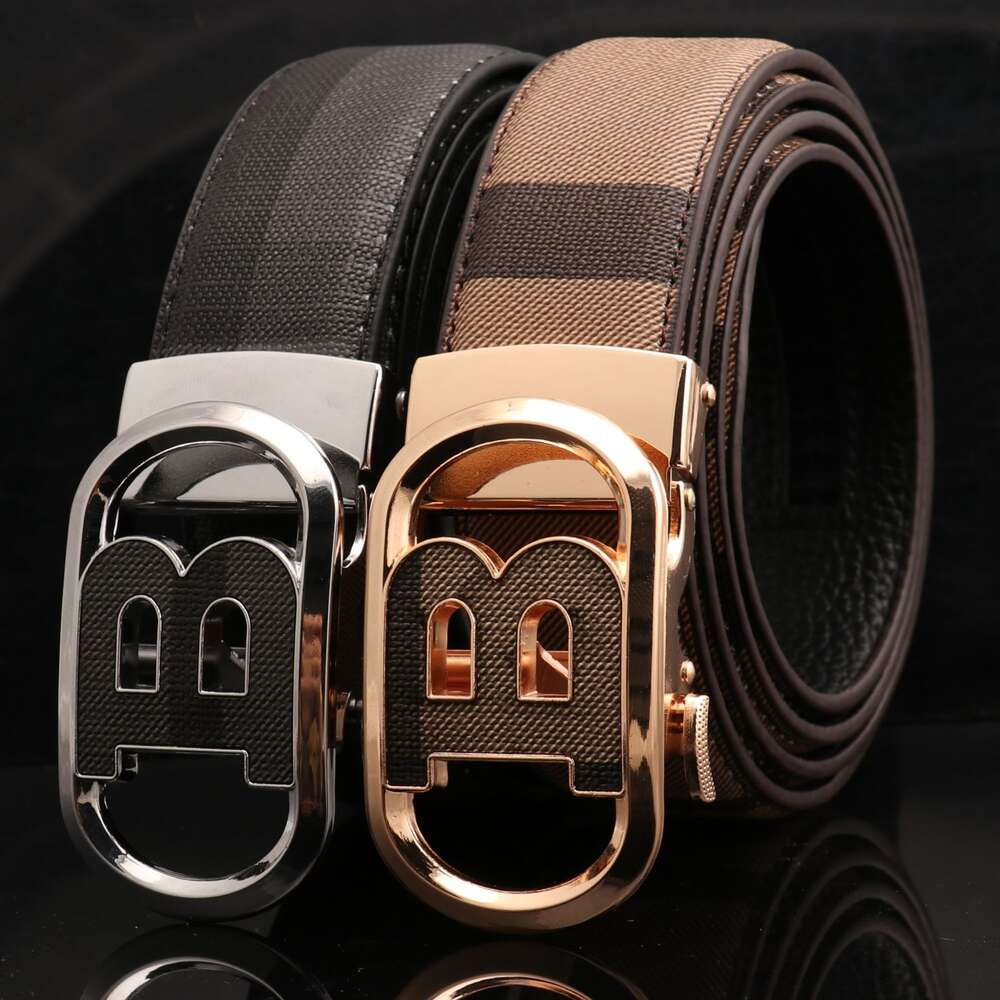 Hongsheng Designer Men's's Automatic Budle Letter Business Leisure Light Luxury Leather Belt Hommes
